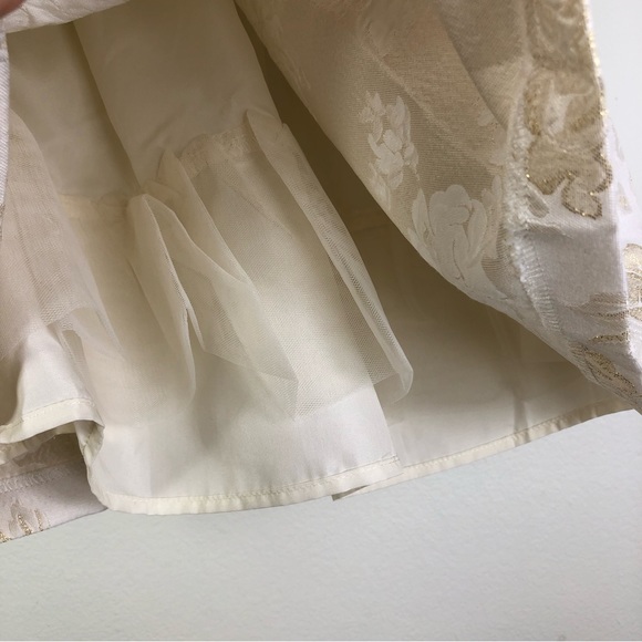 JANIE AND JACK METALLIC FLORAL JACQUARD DRESS SIZE 6 NWT 114.00 CREAM AND SUGAR - Picture 6 of 11